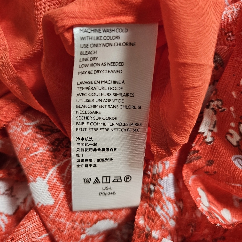 NWT Free People All Mine Mini Dress One Shoulder Floral Linen Blend Cherry Combo - Picture 5 of 10